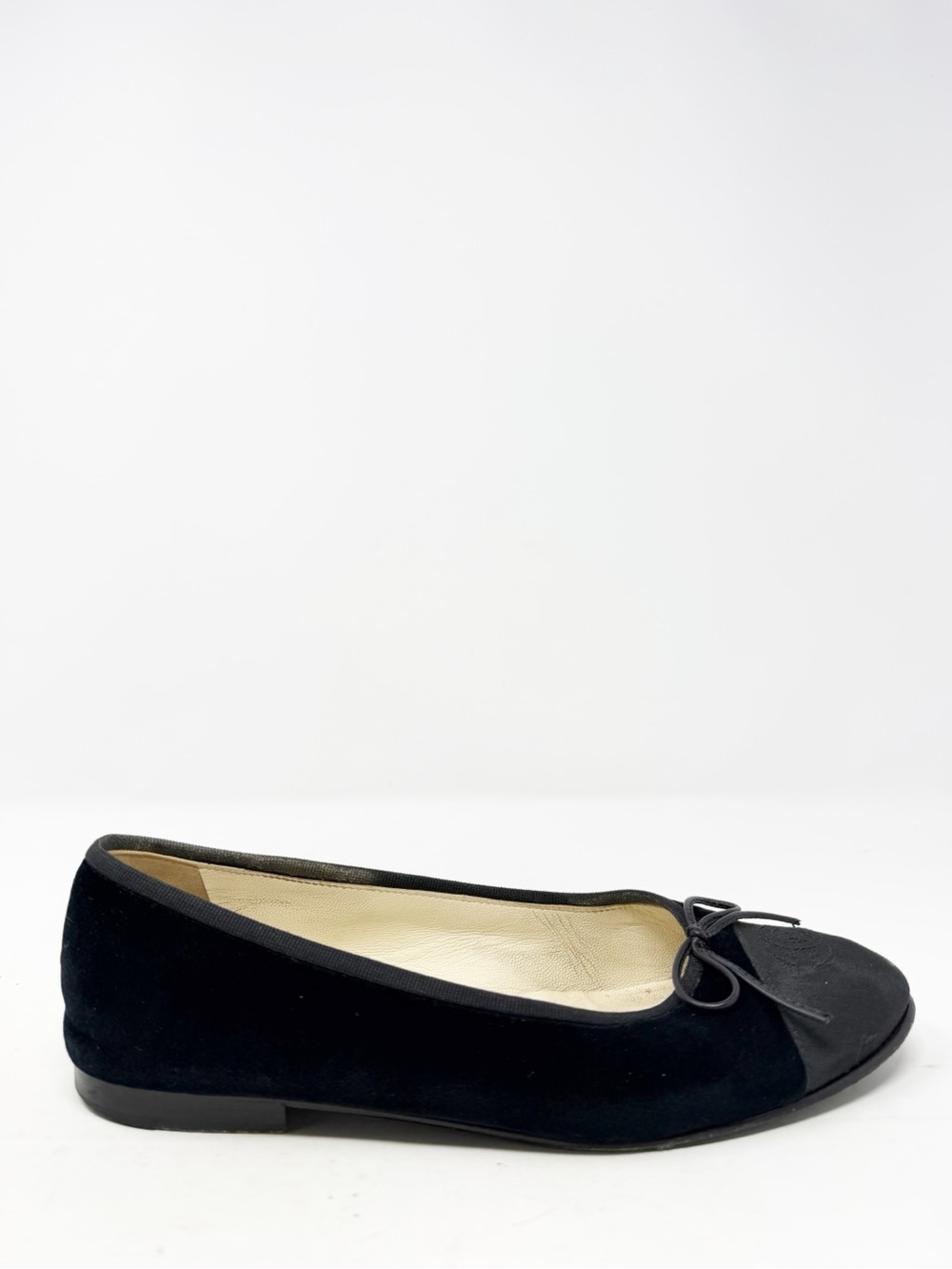 Chanel CC Cap Toe Velvet Ballet Flats Womens Size EU 39 - Picture 5 of 12
